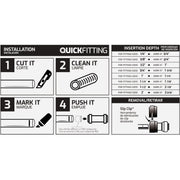 Image of QuickFitting 1/2 In. x 1/2 In. x 1/2 In. Push-to-Connect Stainless Steel Tee