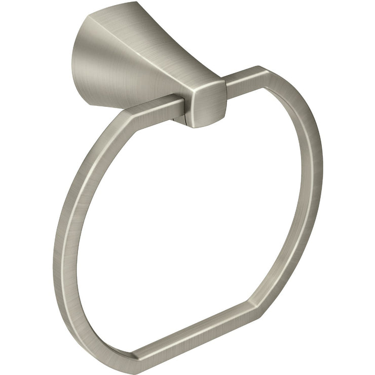 Image of Moen Lindor Towel Ring, Spot Resist Brushed Nickel