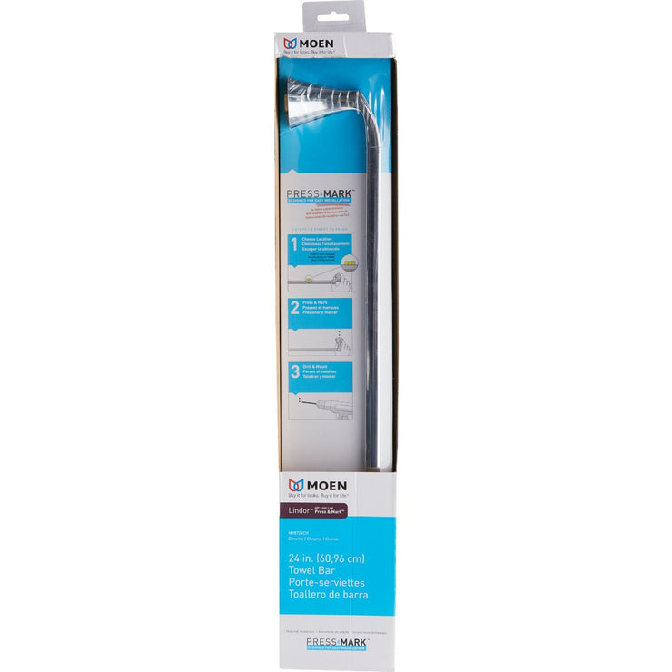 Image of Moen Lindor 24 In. Towel Bar, Chrome