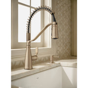 Image of Moen Nolia 1-Handle Pull-Down Widespread Kitchen Faucet, Bronzed Gold