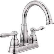 Image of Delta Windmere Chrome 2-Handle Lever 4 In. Centerset Bathroom Faucet and Push Pop-Up with Overflow