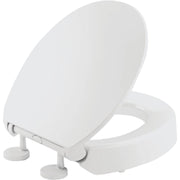 Image of Kohler Hyten Quiet-Close Elevated Round Toilet Seat, White