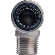 Image of QuickFitting 1/2 In. Push-to-Connect x 1/2 In. MNPT Stainless Steel 90-Degree Elbow