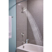 Image of Moen Lindor Posi-Temp 1-Handle Lever Tub & Shower Faucet, Spot Resist Brushed Nickel