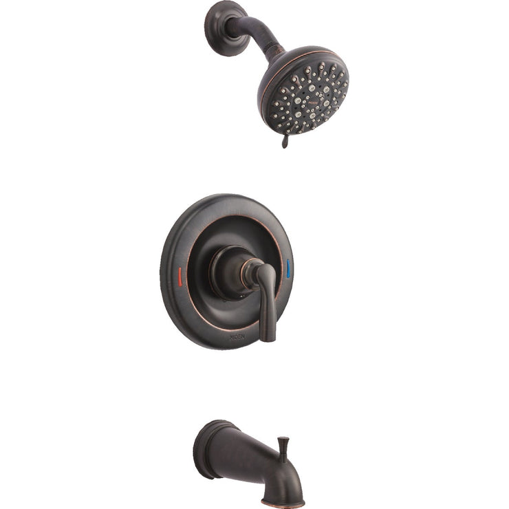 Image of Moen Hilliard Posi-Temp 1-Handle Lever Tub & Shower Faucet, Mediterranean Bronze