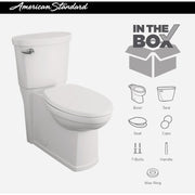 Image of American Standard Cadet 3 Decor White Chair Height Elongated Bowl 1.28 GPF Toilet