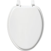 Image of Bemis Elongated White Plastic Closed Front Toilet Seat