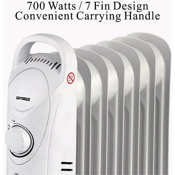Image of Optimus 700W 120V Mini Oil Filled Radiator Heater