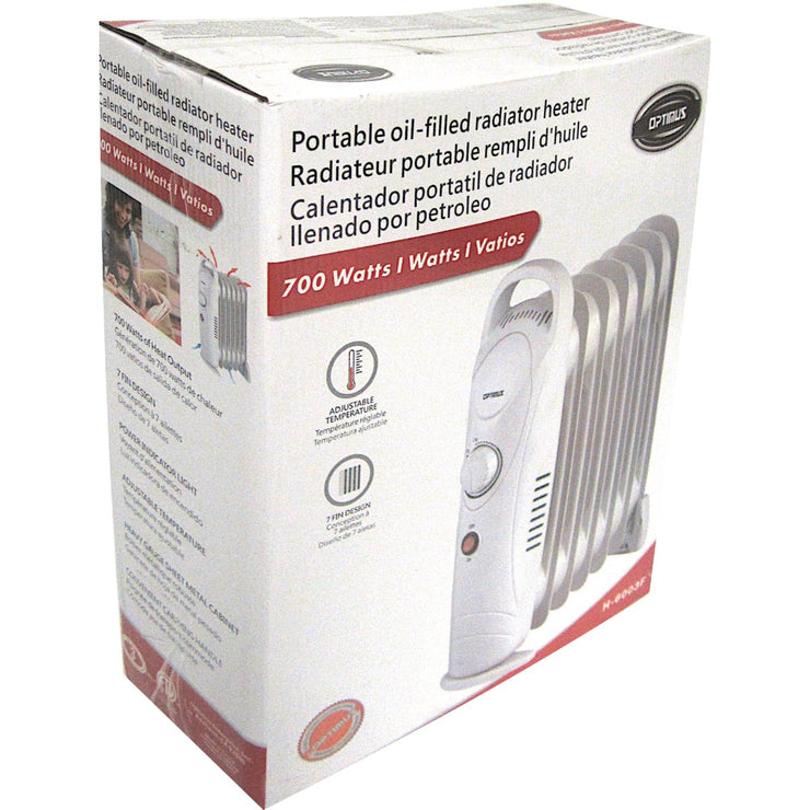 Image of Optimus 700W 120V Mini Oil Filled Radiator Heater