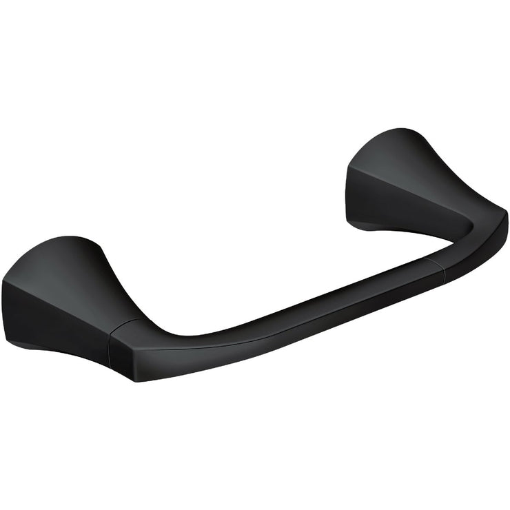 Image of Moen Lindor Wall Mount Pivoting Toilet Paper Holder, Matte Black