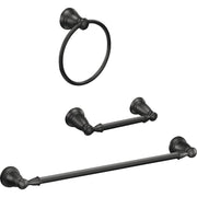 Image of Moen Banbury 3-Piece Bath Hardware Set, Matte Black