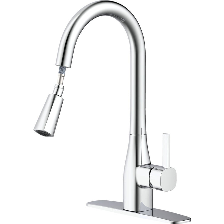 Image of Home Impressions 1-Handle Pull-Down Kitchen Faucet, Chrome