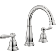 Image of Delta Windmere Chrome 2-Handle Lever 6 In. to 16 In. Widespread Bathroom Faucet and Push Pop-Up with Overflow