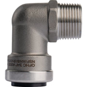 Image of QuickFitting 3/4 In. Push-to-Connect x 3/4 In. MNPT Stainless Steel 90-Degree Elbow