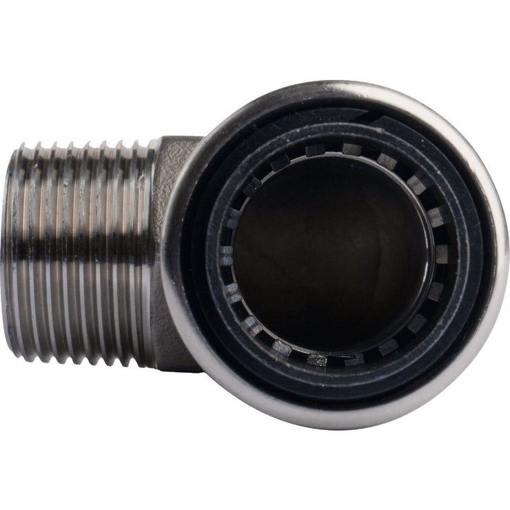 Image of QuickFitting 3/4 In. Push-to-Connect x 3/4 In. MNPT Stainless Steel 90-Degree Elbow