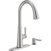 Image of American Standard Maven 1-Handle Lever Pull-Down Kitchen Faucet with Soap Dispenser, Chrome