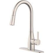 Image of Home Impressions 1-Handle Pull-Down Kitchen Faucet, Brushed Nickel