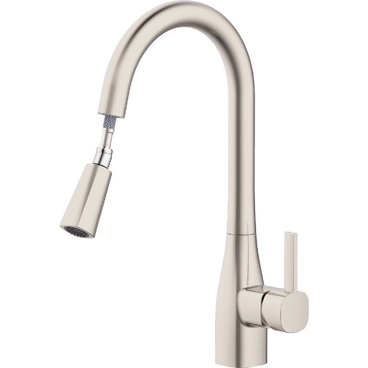 Image of Home Impressions 1-Handle Pull-Down Kitchen Faucet, Brushed Nickel