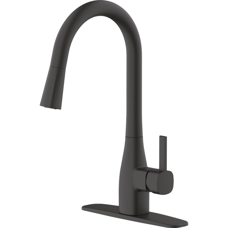 Image of Home Impressions 1-Handle Pull-Down Kitchen Faucet, Matte Black