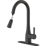 Image of Home Impressions 1-Handle Pull-Down Kitchen Faucet, Matte Black