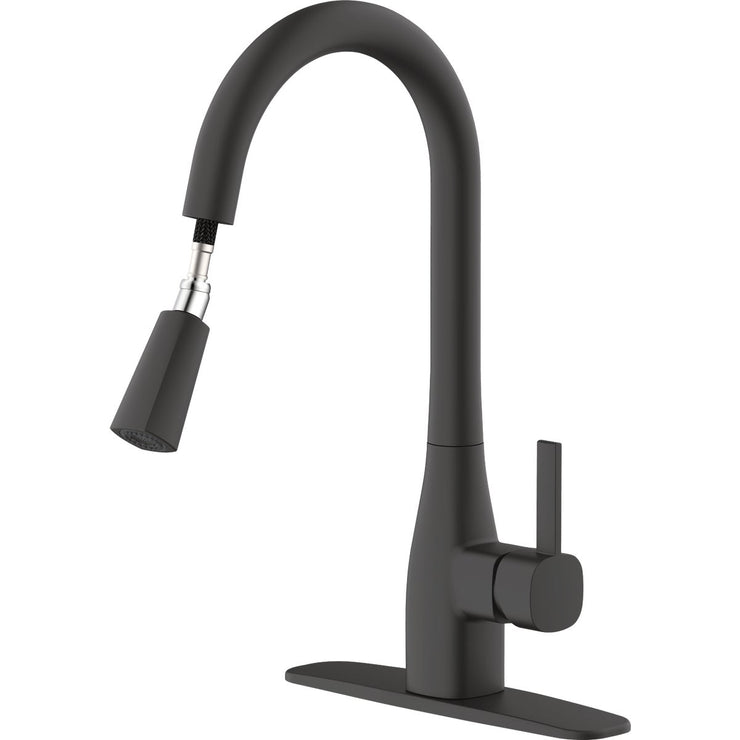 Image of Home Impressions 1-Handle Pull-Down Kitchen Faucet, Matte Black