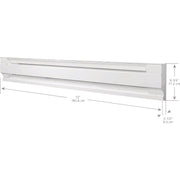 Image of Cadet F Series 6 Ft. 1500W 120V Electric Baseboard Heater, White
