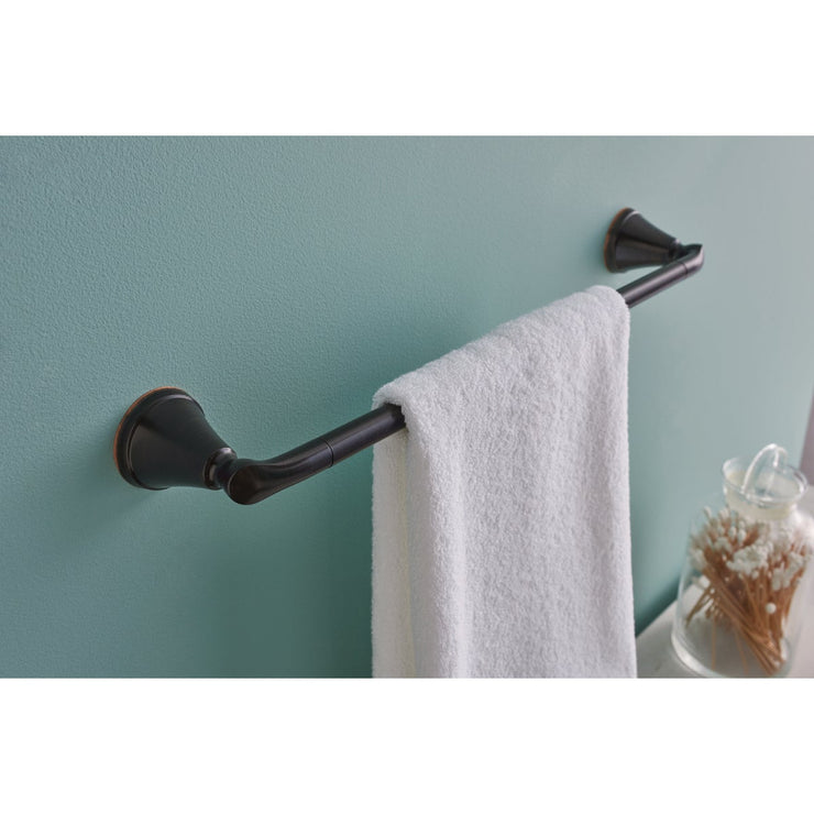 Image of Moen Tiffin 24 In. Towel Bar, Mediterranean Bronze 