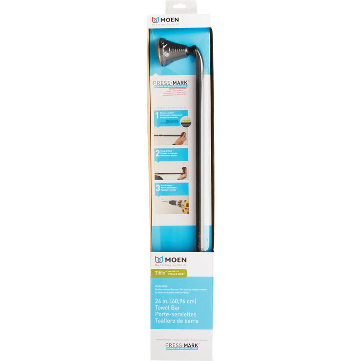 Image of Moen Tiffin 24 In. Towel Bar, Mediterranean Bronze 