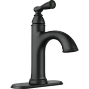 Image of Moen Banbury 1-Handle Lever Centerset Bathroom Faucet, Matte Black
