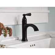 Image of Moen Banbury 1-Handle Lever Centerset Bathroom Faucet, Matte Black