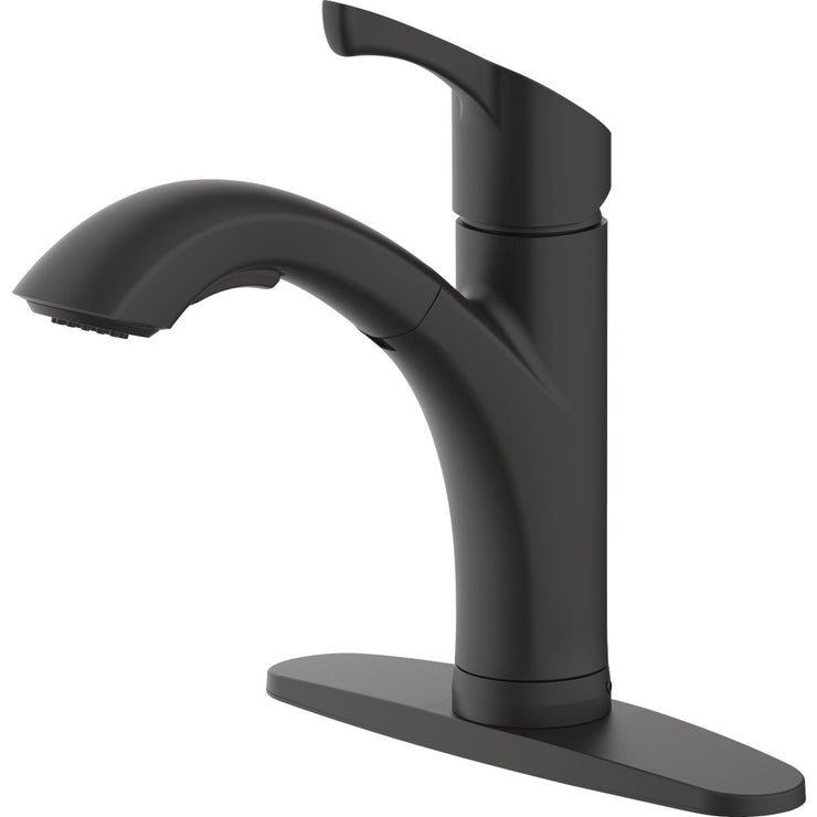 Image of Home Impressions 1-Handle Pull-Out Kitchen Faucet, Matte Black Finish