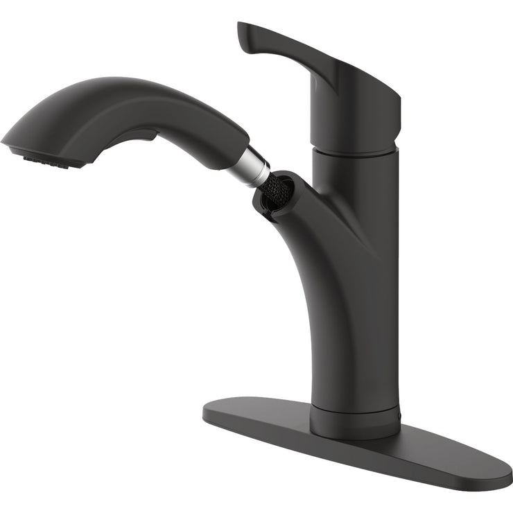 Image of Home Impressions 1-Handle Pull-Out Kitchen Faucet, Matte Black Finish