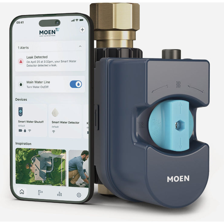 Image of Moen Flo Smart 1 In. Water Monitor & Shutoff