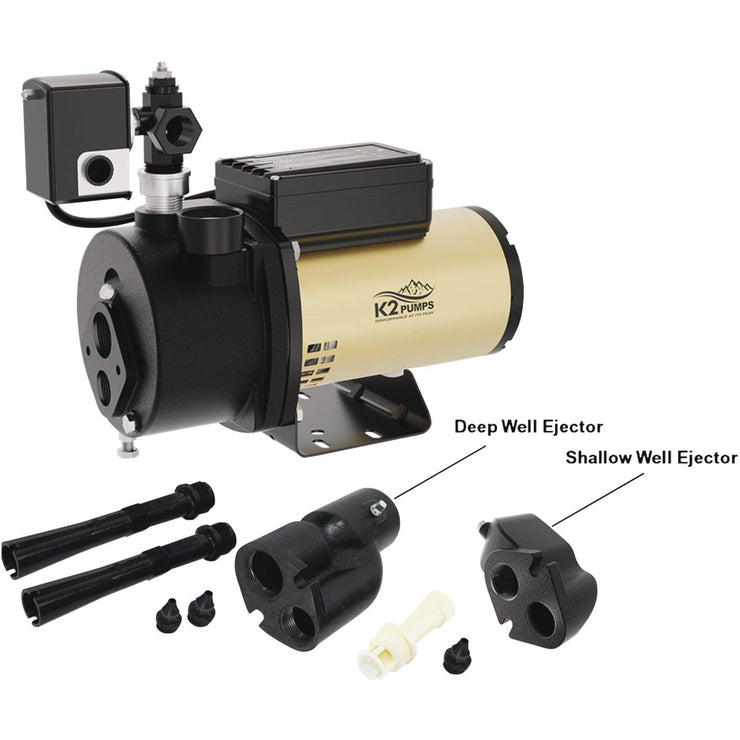 Intellijet Controller Ipatch K2 IntelliJet 3/4 HP Heavy-Duty Cast Iron Convertible Deep Well Jet Pu ...