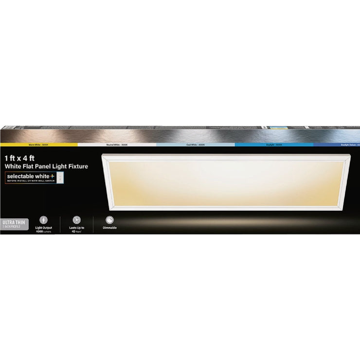 Image of Feit Electric Edge-Lit 1 Ft. W. x 4 Ft. L. White Dimmable 6-Way LED Flush Mount Light