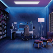 Image of Feit Electric Edge-Lit 1 Ft. W. x 4 Ft. L. White Dimmable 6-Way LED Flush Mount Light