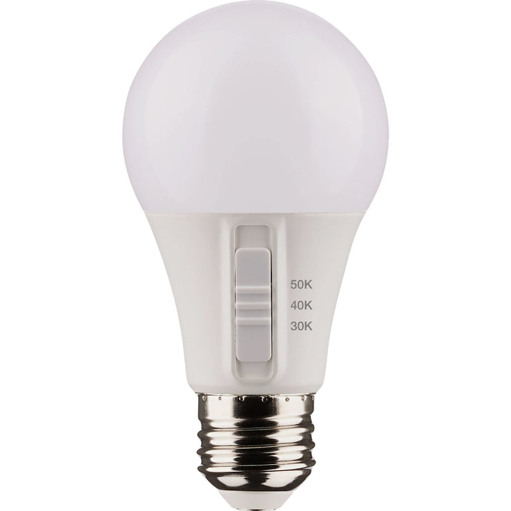 Image of Satco 60W Equivalent 3CCT-Selectable A19 Traditional LED Light Bulb (4-Pack)