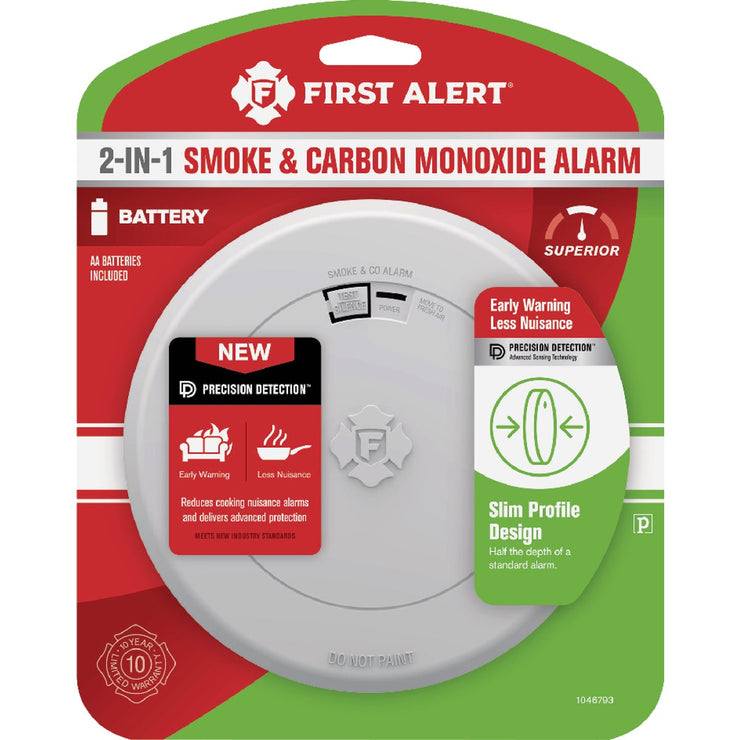Image of First Alert 2-In-1 Battery Operated Photoelectric Smoke & Carbon Monoxide Alarm