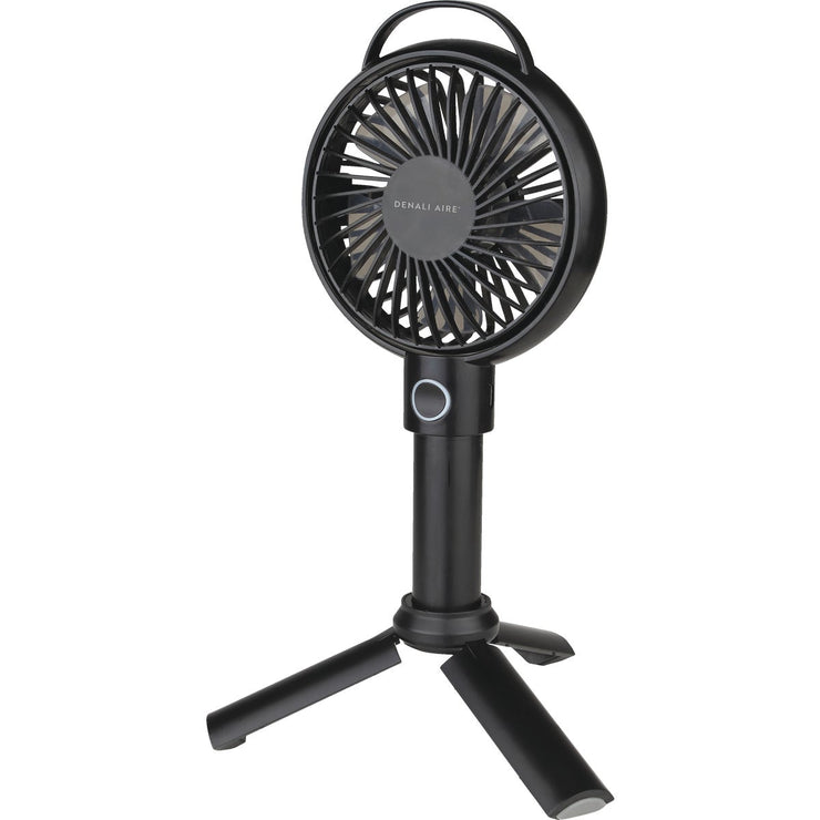 Image of Denali Aire Plastic 4 In. Rechargeable USB Black Handheld Fan