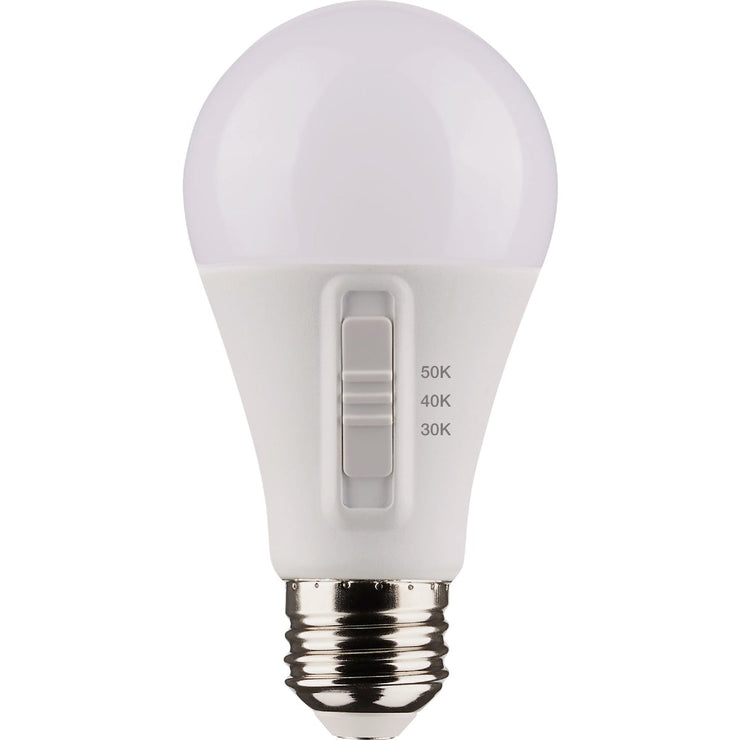 Image of Satco 75W Equivalent 3CCT-Selectable A19 Traditional LED Light Bulb (4-Pack)
