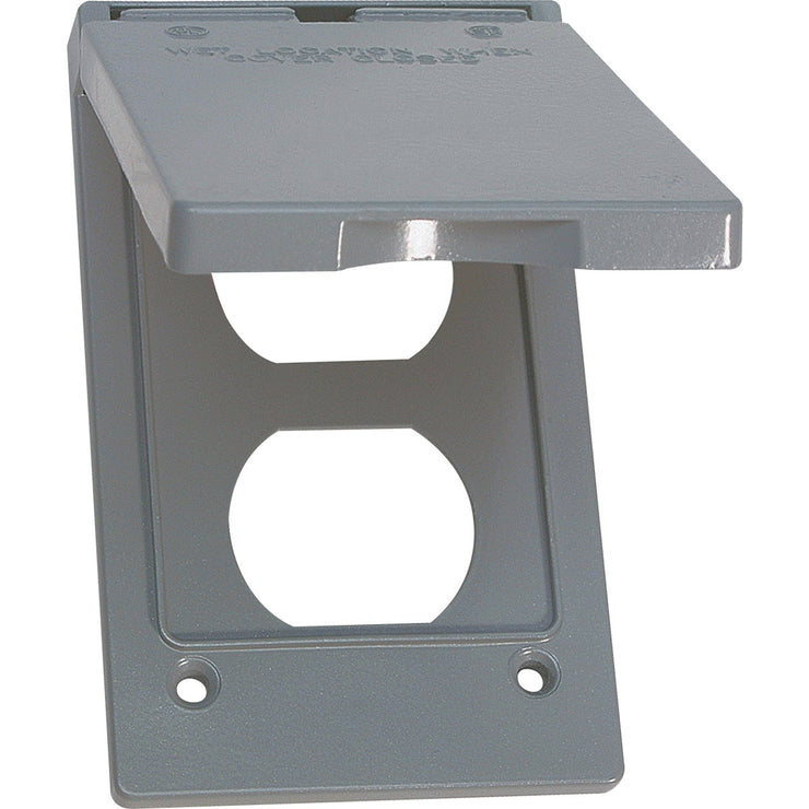 Image of Southwire Single Gang Gray Vertical Weatherproof Duplex Cover