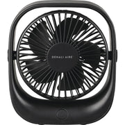 Image of Denali Aire 5 In. 3-Speed Black Rechargeable USB Table Fan