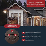 Image of Halo Bronze Motion Activated Incandescent Security Floodlight Fixture