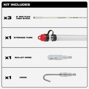 Image of Milwaukee Mid Flex 15 Ft. Fiberglass Fish Stick Kit