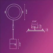 Image of Philips 6 In. White Canless Selectable CCT LED Recessed Light Kit