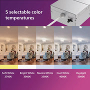 Image of Philips 6 In. White Canless Selectable CCT LED Recessed Light Kit