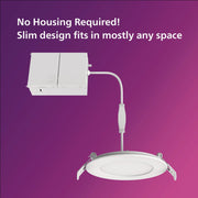Image of Philips 6 In. White Canless Selectable CCT LED Recessed Light Kit