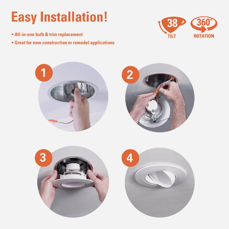 Image of Halo 5/6 In. Selectable CCT Integrated LED Recessed Light Trim, 600 Lm./1000 Lm.