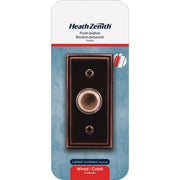 Image of Heath Zenith Wired Oil Rubbed Bronze Metal Body LED Lighted Doorbell Push-Button