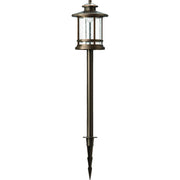 Image of Nebo LED Oil-Rubbed Bronze All-Weather Metal 200 Lm. Round Crackle Glass Path Light